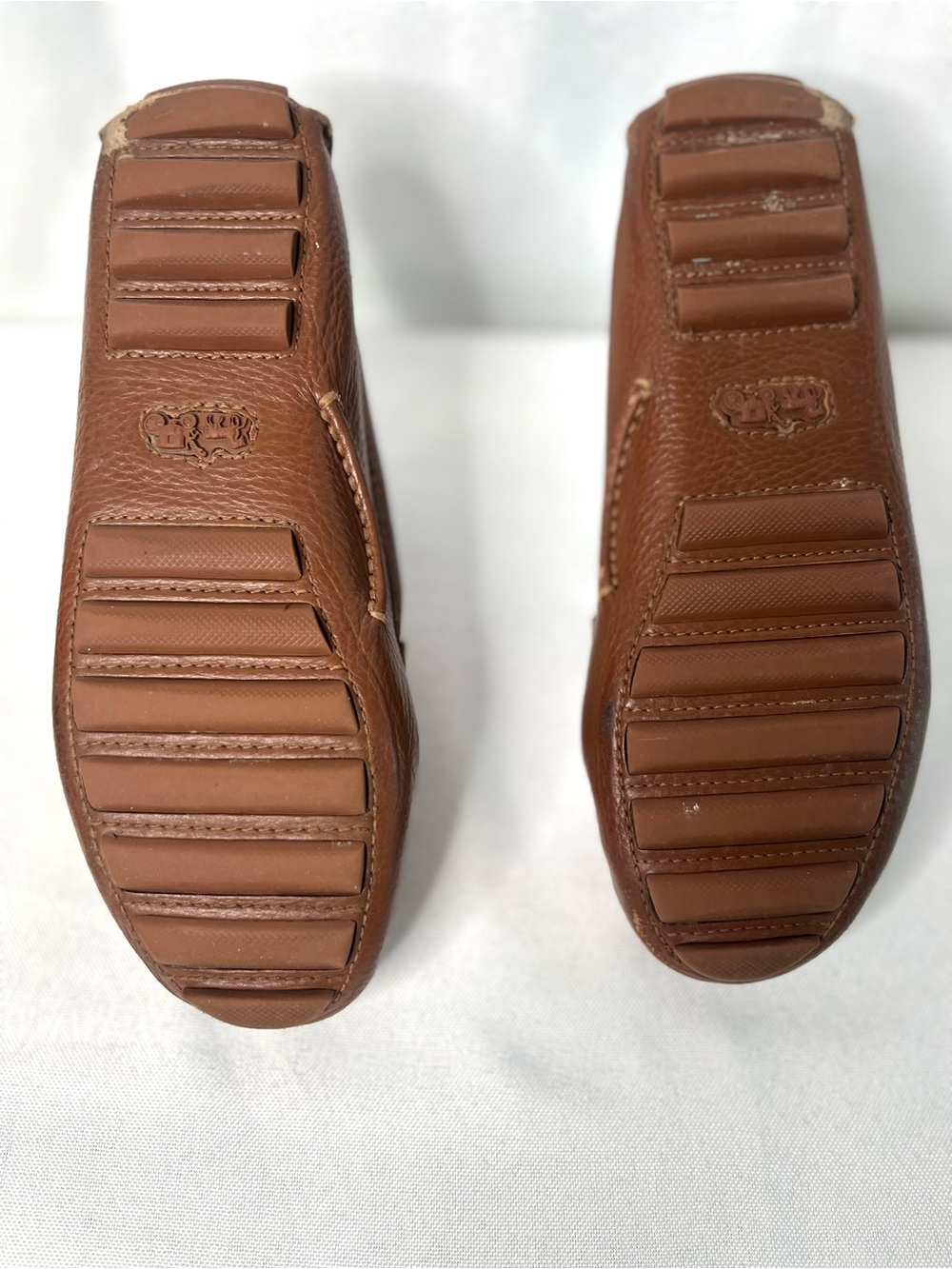 Coach Brown Pebbled Leather Turnlock Driving Loafers Women’s Size 6 - Picture 7 of 10